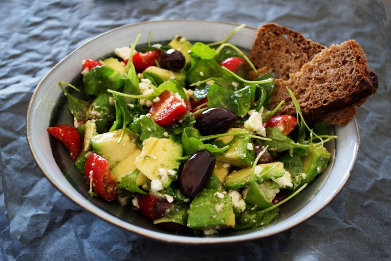 Mediterranean Salad with feta and olives